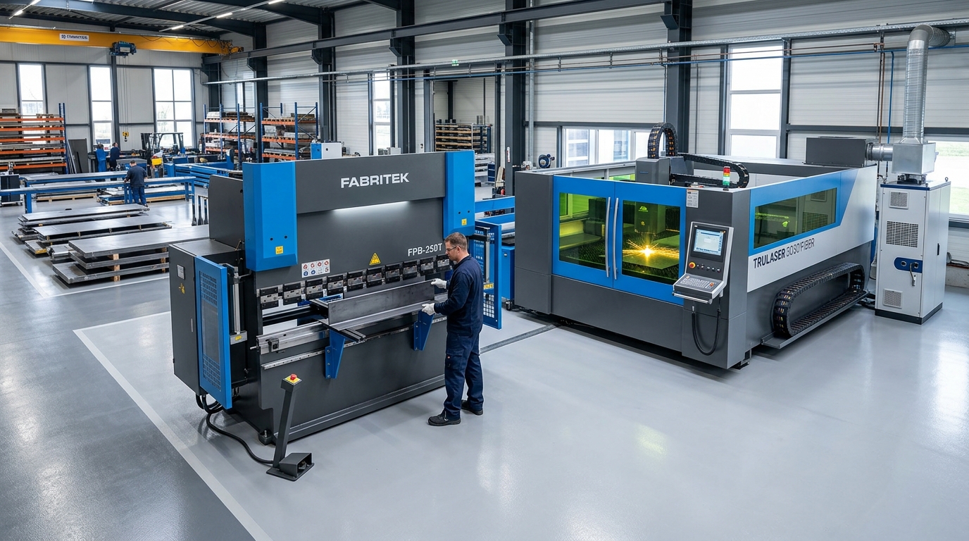 Hydraulic Press Brake and Fiber Laser Cutting Machine